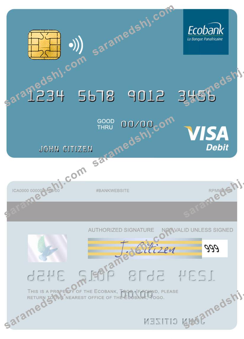 Togo Ecobank visa debit card